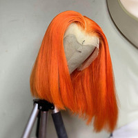 Fournisseur OEM de perruque personnalisée complète, échantillon gratuit, boîte d'emballage, vison brésilien vierge cuticule cheveux humains alignés, perruque Lace Front Bob bouclée