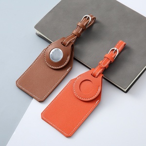 Portable PU Leather Luggage Tag Suitcase Identifier Label Baggage Boarding Bag Tag Name <b>ID</b> Address <b>Holder</b> Travel Accessories - Product Image 3