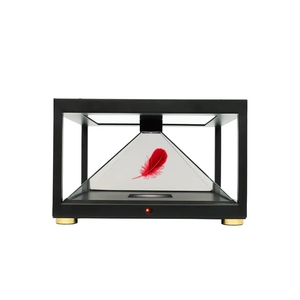 120x120cm 4 mặt 360 độ Hologram kim tự tháp hiển thị Showcase <span class=keywords><strong>3D</strong></span> HOLO hộp Holographic quảng cáo Máy nghe nhạc - Product Image 4