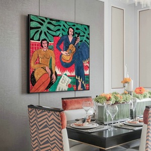 Stampa su tela ispirata a <span class=keywords><strong>Matisse</strong></span>, con porta verde, arte da parete per interni, scena astratta, decorazione moderna per soggiorno e camera da letto - Product Image 4