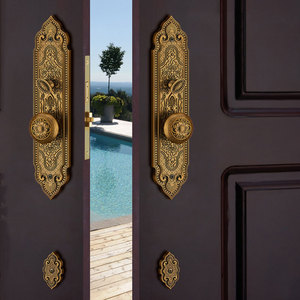 Luxury Villa Antique Double <strong>Door</strong> Lock with Dummy Handle for Wooden <strong>Door</strong> Handle and <strong>Knob</strong> - Product Image 5