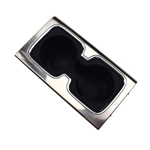 Chrome <b>Black</b> Cup Holder For 2015-2016 Chevrolet Silverado 1500 Center <b>Console</b> Plastic Dual Compartment - Product Image 1