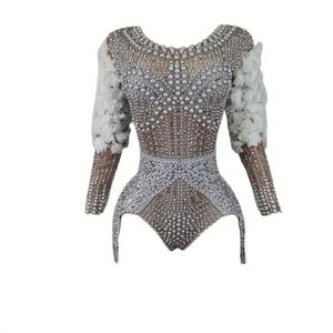 Vestidos de Lujo Inspirados en <span class=keywords><strong>Beyoncé</strong></span> para Mujer, para Baile de Salón, con Perlas, Pedrería y Flores, Elásticos - Product Image 3