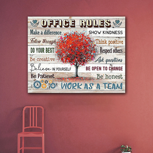 Cita Inspiradora de Ventas Diarias, Reglas de Oficina, Trabaja en Equipo, Impresión en Lienzo, Arte de Pared, Decoración Moderna para Oficina - Product Image 4