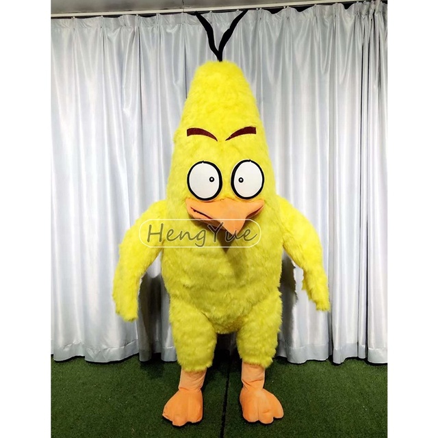 Hengyue Inflatable Animal Yellow Bird Mascot Costumes for Adults Custom Giant Cartoon Game Red Bird Mascot Party Dresses