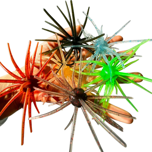 Nuova <span class=keywords><strong>Esca</strong></span> Morbida a Forma di Riccio Marino Galleggiante 11cm 10g 9 Colori, <span class=keywords><strong>Esca</strong></span> <span class=keywords><strong>Artificiale</strong></span> in TPE per <span class=keywords><strong>Pesca</strong></span> in Acqua Salata e Dolce - Product Image 1