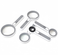30X LED Illuminated Glass Magnifier Handheld Large Screen with 3 Modes for Reading
