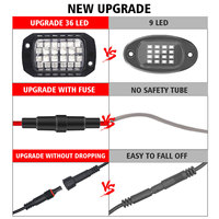 Alta calidad impermeable 8 en 1 y 4 en 1 RGB Rock Light chasis luz ambiental APP + Control remoto para todoterreno barco ATV
