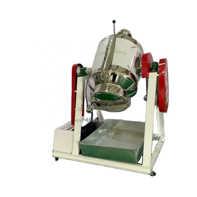 Automatic Lab Industrial Small Rotary Vacuum Batch Seed 200l Lid 200 Drum Feed Hoop Roller Mixer Machine