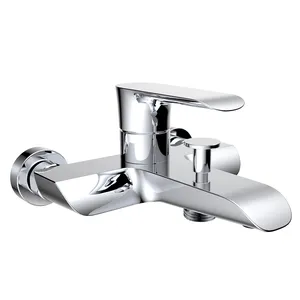 HIMARK modern wall mount bathtub faucet chrome polished bathroom bath tub faucet brass upc bath shower mixer faucet