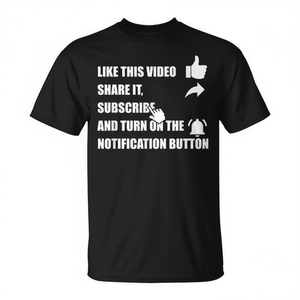 T-shirt Vlogger : Partagez, abonnez-vous et activez les notifications - Product Image 2