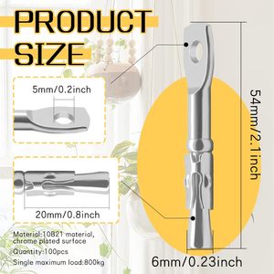 Perno de Anclaje con Ojal, Recubierto de Zinc, para Fijación en Concreto, Ladrillo y Mampostería, Tamaños Personalizados OEM - Product Image 2