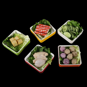 Platos rectangulares de melamina coloridos, aptos para uso alimentario, para restaurantes y uso comercial. - Product Image 5