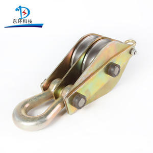 Poulies en fer avec roues en acier, plateformes de levage à crochet et à anneau, options à une, deux ou trois roues, poulies de levage de 1T à 10T - Product Image 2