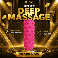 Rouleau de massage en mousse EVA BSW Yoga 32 cm pour la relaxation musculaire profonde unisexe