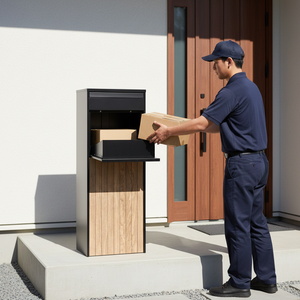 <span class=keywords><strong>Cassetta</strong></span> <span class=keywords><strong>Postale</strong></span> Impermeabile di Grande Capacità per Esterni, Antifurto in Acciaio Zincato per Casa e Villa - Product Image 4