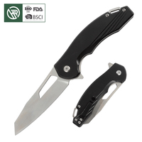 Couteau pliant de poche EDC Bochen Tanto avec lame ajourée et manche en alliage d'aluminium pour la chasse, la survie et le camping