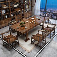 Ménage chinois Kung Fu Zen en bois massif grande planche Table à thé chaise ensemble bureau VIP chambre café thé Table ensembles