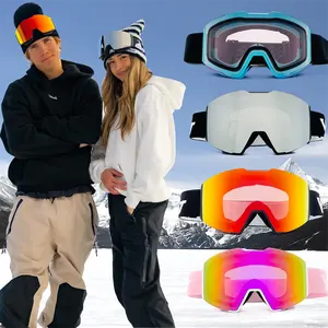 Las gafas de esquí de buena calidad más populares para hombres, mujeres, jóvenes, venta al por mayor, gafas de snowboard de nieve personalizadas con lentes antiniebla