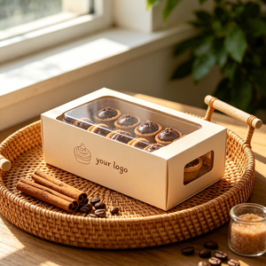 Scatola di Presentazione <span class=keywords><strong>Deluxe</strong></span> per Dessert, Confezione in Cartone Rigido per Cioccolatini, Bonbon e Biscotti, Personalizzabile e all'Ingrosso - Product Image 5
