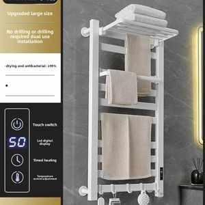 Toallero Eléctrico Inteligente con Temperatura Constante, Antibacteriano, de Pared, Calentador para el Hogar, Sin Perforaciones, Diseño Moderno - Product Image 1