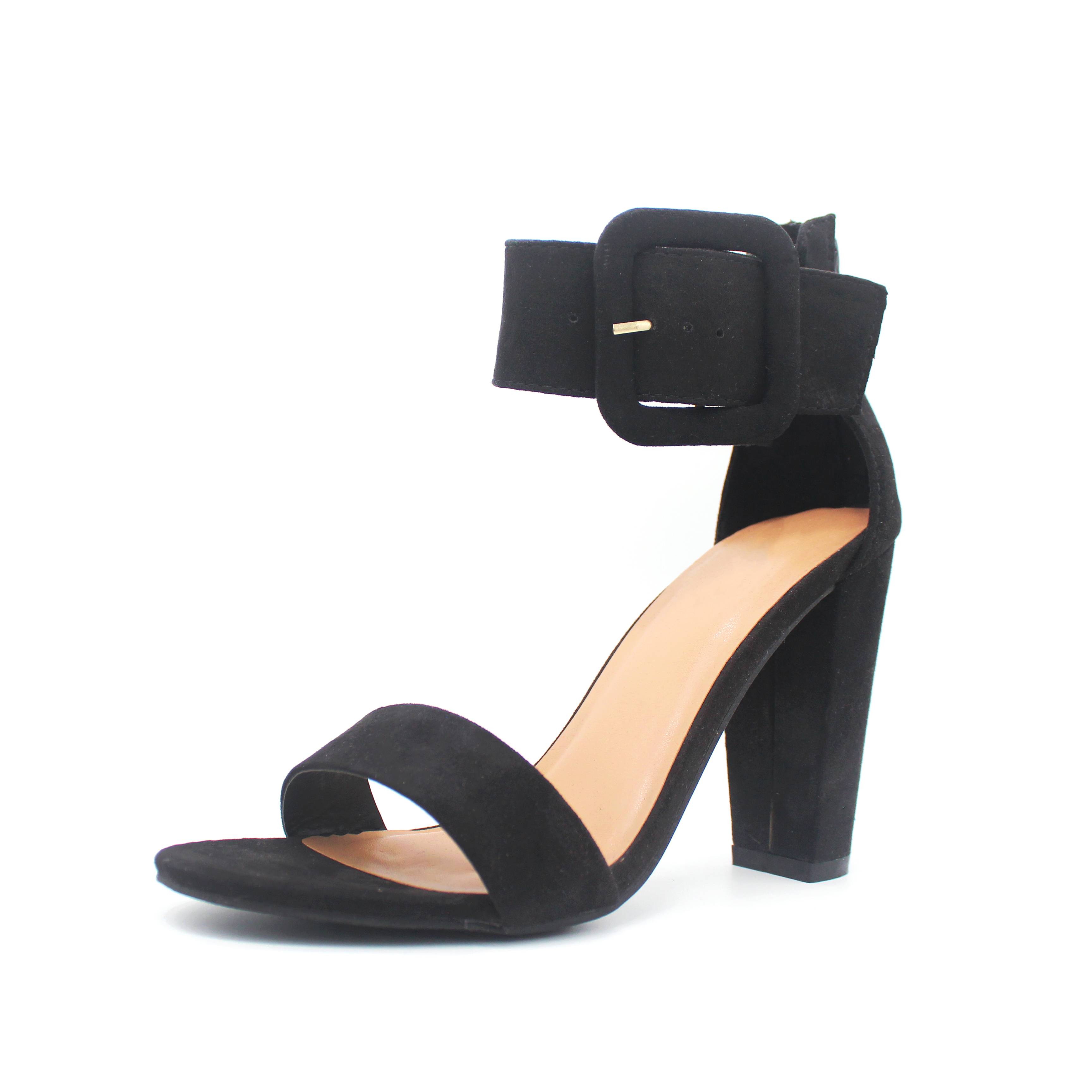 ZAPATOS PLATAFORMA NEGROS PIEL DE DURAZNO