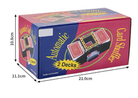 Mélangeur de cartes automatique professionnel rapide de qualité supérieure pour 2 jeux de cartes de poker, style casino, portable, alimenté par batterie