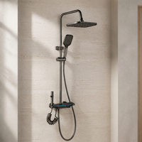 Ensemble de douche à affichage numérique unique, finition bronze