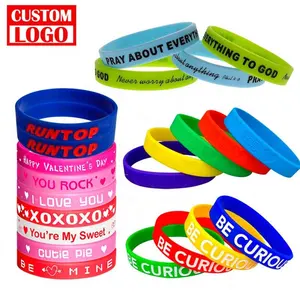 Custom Silicone Wristba with Message or Logo Promotional Bracelet at a Cheap Price