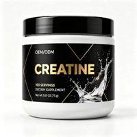 Créatine monohydrate en poudre OEM - Booster pur de force et de muscle, supplément pré et post-entraînement à absorption rapide pour adultes