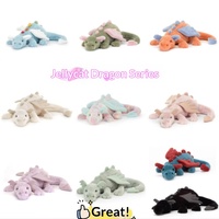 Vente en gros 1:1 Royaume-Uni pour des jouets en peluche de la série Flying Dragon entièrement étiquetés, figurines de poupées de confort JC Toys pour cadeaux