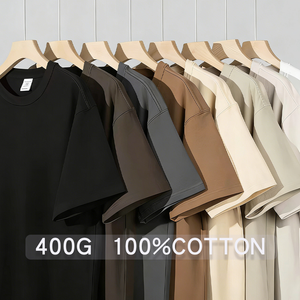 Fabricant de vêtements, t-shirt décontracté personnalisé, t-shirt vierge de haute qualité pour hommes, 400 grammes, 100% coton, t-shirt confortable pour l'été - Product Image 1