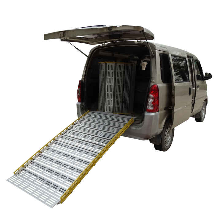 Portable Folding Handicap Loading Metal Aluminium Wheelchair Ramp for ...
