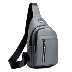 2024 New Arrivals Custom Logo Two Layer Outdoors Chest Sling Bags Carry Bags For Men