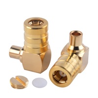 Connecteur femelle SMB à angle droit à sertir pour câble RG405 RG402 086