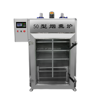Grand séchoir industriel 50Kg/temps pour fumer du poisson Biscuit Cookie Baking Meat Hot Smoking Equipment Saucisse Cold Smoke House Four