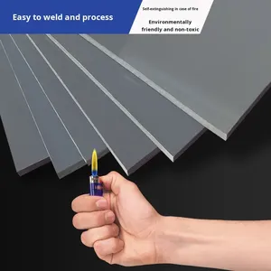 Lámina de PVC Rígido Gris para Revestimiento de Tanques Químicos e Industriales, Impermeable, Grosor y Tamaño Personalizables, Servicio de Corte Disponible - Product Image 4