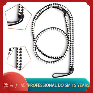 BAOQU Factory Direct 190CM Bondage Gear Noir Rouge Rose Fouet Costume Accessoires pour Performance Directe De La Source - Product Image 4