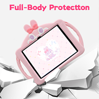Étui pour enfants pour iPad (A16) 11e génération 11 pouces 2025 / iPad 10e génération 10,9 pouces 2022, housse de tablette en silicone 3D mignonne pour fille