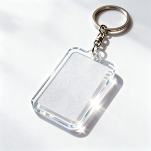 Portachiavi in acrilico trasparente impermeabile UV di vendita calda-sconti per ordini all'ingrosso bordi lisci colori vivaci per tutte le età - Product Image 1