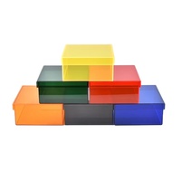 Boîte à bonbons moderne pliable en acrylique transparent en forme de maison, présentoir à sucettes, conteneur à friandises avec séparateurs, personnalisable, montage facile