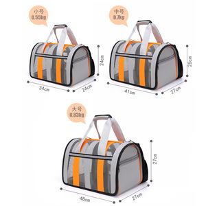 Pet <b>Backpack</b> <b>Carrier</b> Foldable Breathable Portable Large Capacity <b>Cat</b> Dog Bag For Outings Shoulder Crossbody Mesh Design - Product Image 4