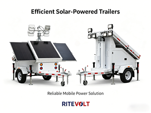 Remorque de sécurité mobile à énergie solaire, idéale pour la construction et la <span class=keywords><strong>location</strong></span> sur routes, parkings, chantiers, etc. - Product Image 3