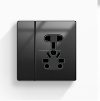 KLASS - Enchufe múltiple de pared tipo 1 de Pakistán, diseño más reciente, enchufe eléctrico de China, color gris, 10 años de garantía