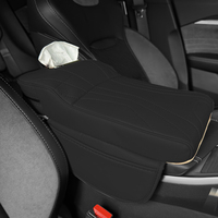 Coussin d'accoudoir central de voiture OEM ODM, coussin de réglage de hauteur d'accoudoir de voiture haut de gamme en cuir PVC, boîte de rangement pour mouchoirs intégrée