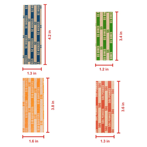 Envoltorios Planos de Papel Kraft de Diferentes Tamaños para Monedas, 100 Cuartos, 50 Centavos, 50 Monedas de Cinco Centavos y 50 Monedas de Diez Centavos, Tipo de Producto: Billetes - Product Image 4
