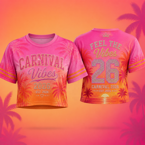 Top Corto Personalizado para Mujer con Pedrería, Estampado Completo, para Carnaval, Fiesta, Festival, Brillante - Product Image 3