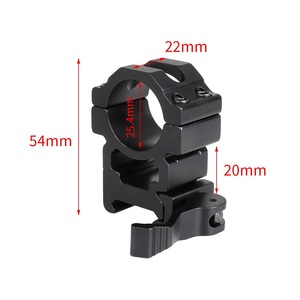 Abrazadera de Tubo de Liberación Rápida para Óptica de 25.4mm, Aleación de Aluminio, Base de 21mm, Múltiples Opciones de Altura Disponibles - Product Image 6