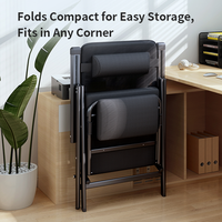 Chaise de bureau pliable de haute qualité pour la maison, chaise pliante de rangement pour le bureau et le repos avec coussin