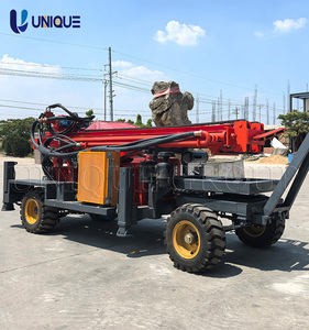 Plataforma de perforación rotativa de agua de rueda JJEM de 400m, máquina de perforación de pozos, plataforma de perforación montada en remolque resistente para pozo de agua - Product Image 5